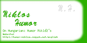 miklos humor business card